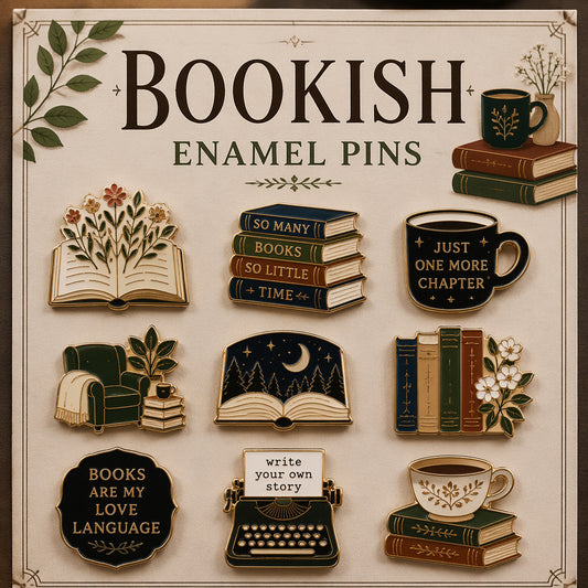Bookish Enamel Pins